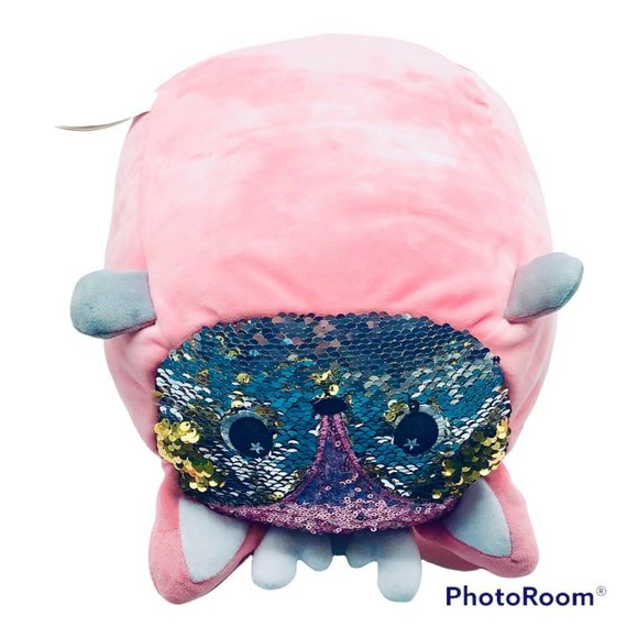 Moosh Moosh  DOE THE DEER Sequin Faced Plush Stuffed Pillow Animal Toy 6"x8"x11" - Picture 9 of 11